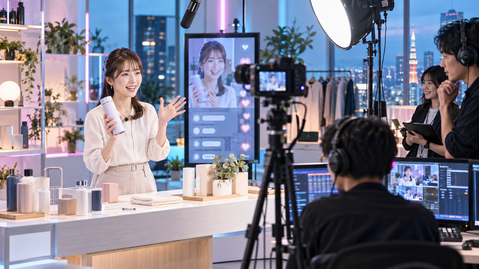 ライブコマース事業SalTの配信スタジオをイメージした画像